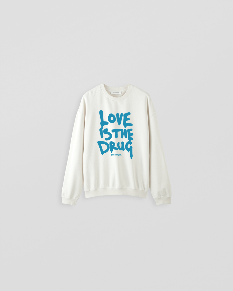Image of NM1-2 Oversized Crewneck Sweater Ecru [Love is the Drug]