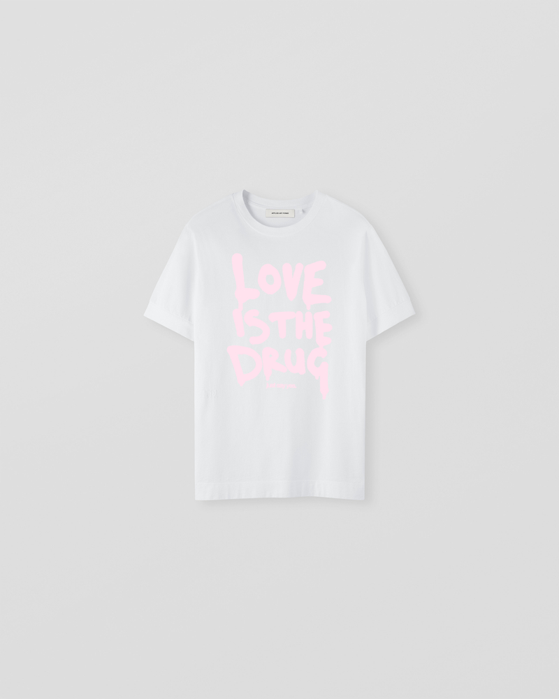 Image of LM1-2 Rib Detailed T-Shirt White [Love is the Drug]