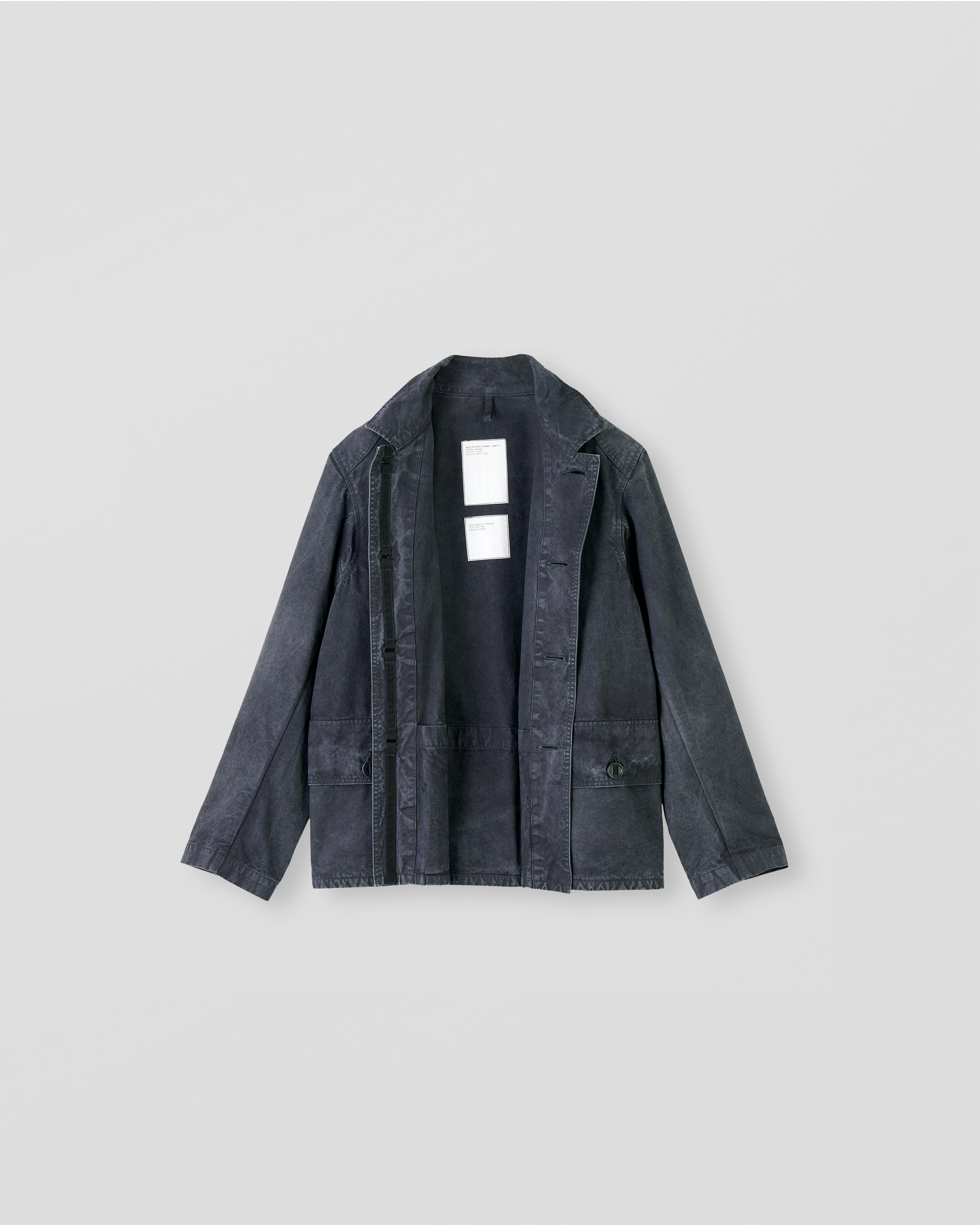 APPLIED ART FORMS BM1-4 Chore Jacket Washed Charcoal