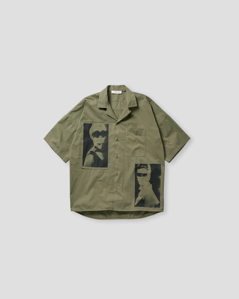 Image of PM2-1 Short Sleeve Shirt - Dust Green [PRINTED]