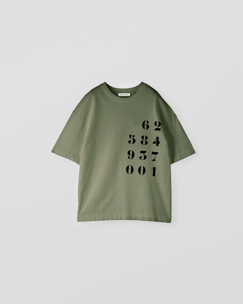 Image of LM1-4 Oversized T-shirt [Hand Stencilled Numerals]
