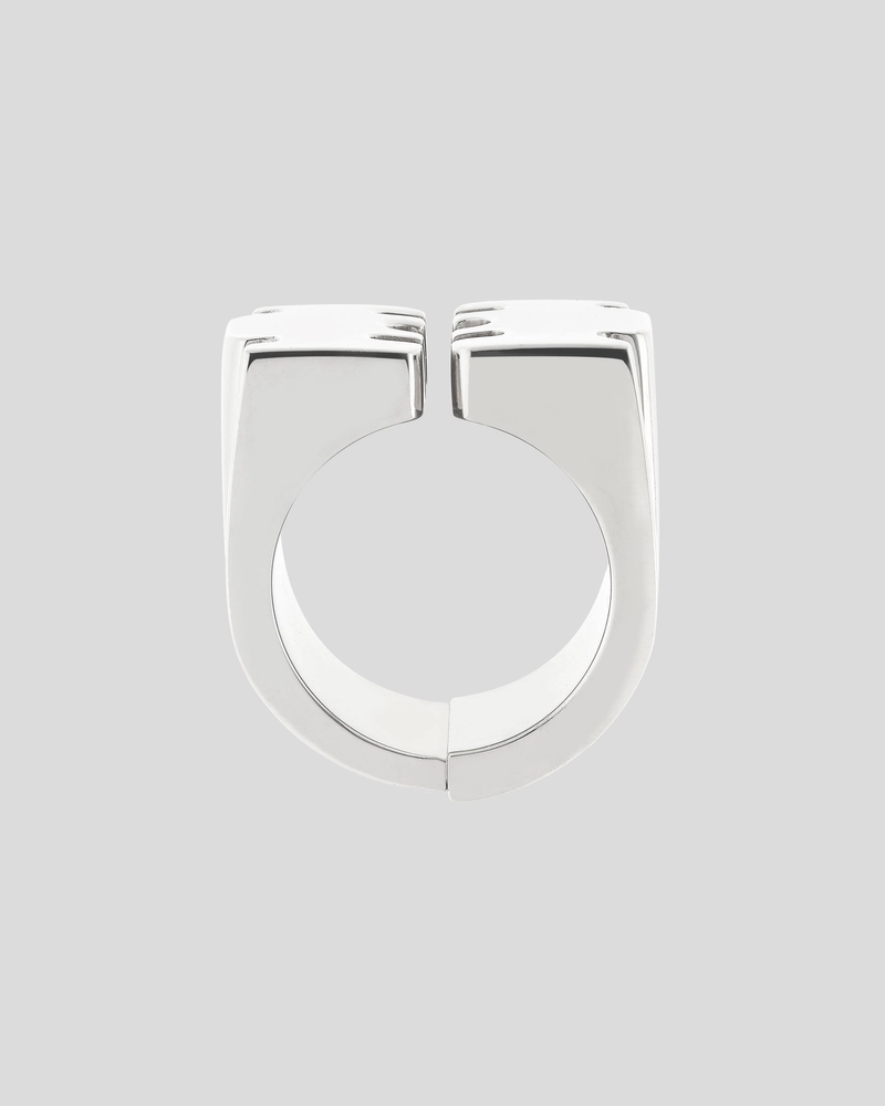 Image of  Razor Ring Block Silver