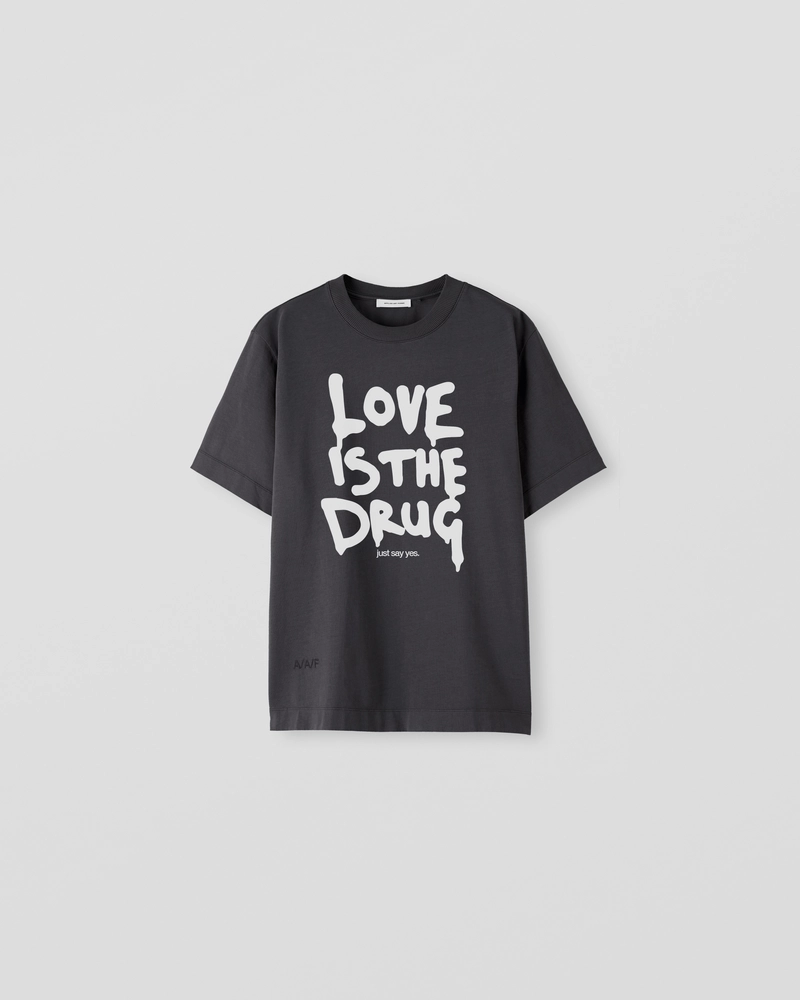 Image of LM1-1 Jersey T-Shirt Charcoal [LOVE IS THE DRUG]