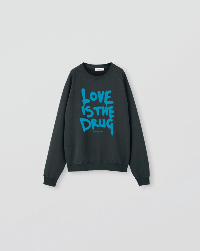 Image of NM1-5 Raglan Sweater Charcoal [LOVE IS THE DRUG]